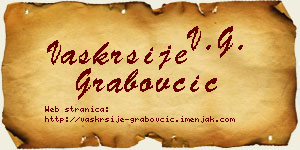 Vaskrsije Grabovčić vizit kartica